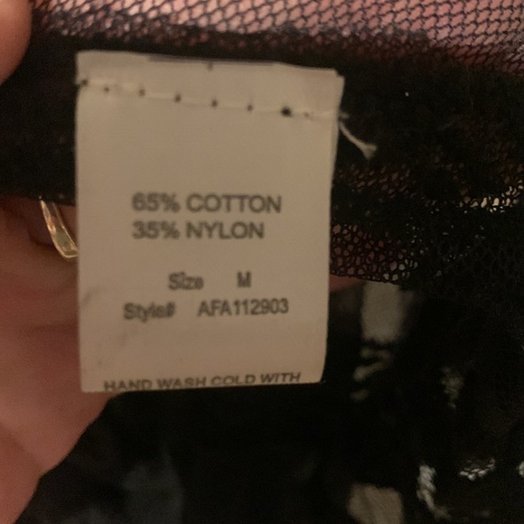 Woven Heart black lace dress/cover up. Looks great over slip dress, tank/legging - Picture 3 of 5